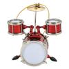 Broadway Gifts Co Red Junior Drum Set 4 inch Wood and Brass Hanging Ornament view 2
