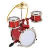 Broadway Gifts Co Red Junior Drum Set 4 inch Wood and Brass Hanging Ornament view 3