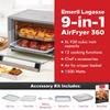 Emeril Lagasse Everyday 360 Stainless Steel Air Fryer, 360 Quick Cook Technology, XL capacity, 9-in-1, 12 Pre-Set Cooking Functions including Bake, Rotisserie, Broil, Pizza, Slow Cook, Toaster view 2