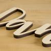 12-48 inch Wide Custom Wooden Name Sign Hand Script Letters Baby Nursery Decor Girls Room Bedroom Wall Fancy Wood Letter Cursive Cutout Unfinished Ready to Paint Weekday view 3