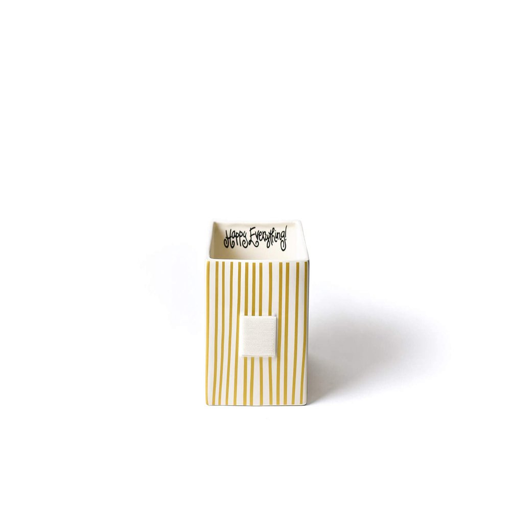 Happy Everything ! Decorative Medium Nesting Cube (Gold Stripe Medium)