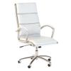Bush Business Furniture 400 Series High Back Leather Executive Office Chair in White view 1