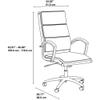 Bush Business Furniture 400 Series High Back Leather Executive Office Chair in White view 3