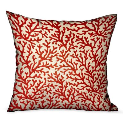 Plutus Brands Sweet Trinidad Red Floral Luxury Throw Pillow