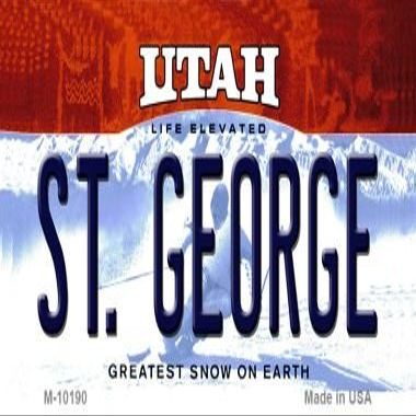 St. George Utah State License Plate Tag Magnet M-10190