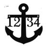 Anchor Address Plaque 15" Coastal House Numbers House Numbers Plaque Beach Nautical House Numbers for Beach House Outside Modern House Numbers Home Address Plaque view 1