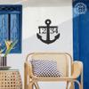 Anchor Address Plaque 15" Coastal House Numbers House Numbers Plaque Beach Nautical House Numbers for Beach House Outside Modern House Numbers Home Address Plaque view 3