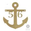 Anchor Address Plaque 15" Coastal House Numbers House Numbers Plaque Beach Nautical House Numbers for Beach House Outside Modern House Numbers Home Address Plaque view 4