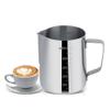 Milk Frothing Pitcher with Double Side Measurement Markings 20 oz, Espresso Steaming Pitcher Coffee Milk Frothing Cup 600ml Stainless Steel Cup 20 oz view 2