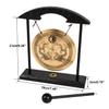 Mose Cafolo Zen Art Table Brass Gong Feng Shui Desk Gong for Home Decor Dragon with Taiji Symbols Meditation, Housewarming, and Blessing Gift view 2