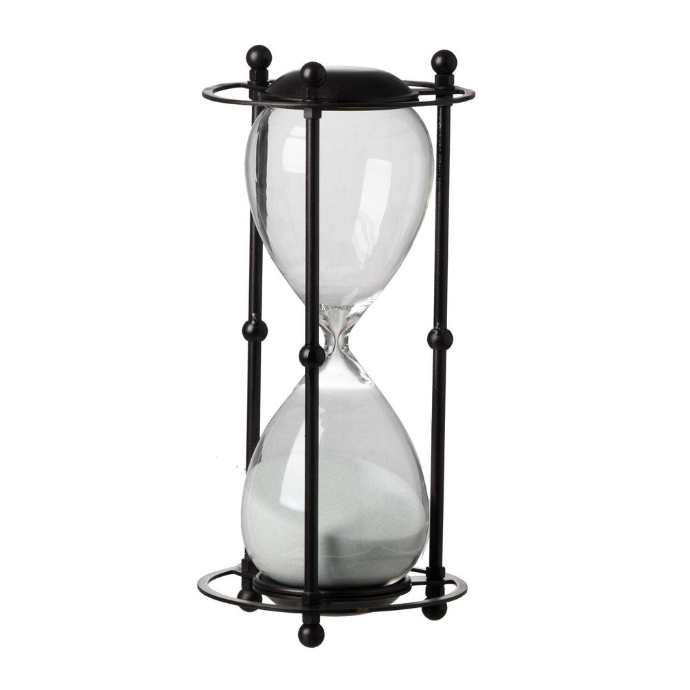 A&B Home 1 Hr. Hourglass Sand Timer in Stand White 6x13