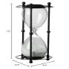 A&B Home 1 Hr. Hourglass Sand Timer in Stand White 6x13 view 2