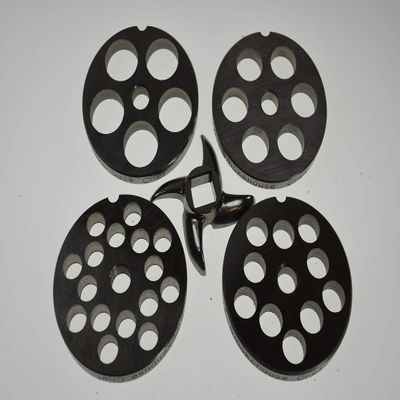 #12 5pc LARGE GRIND SET Meat Grinder Disc Plate and Knife for Pro Cut Torrey Meat Cabelas LEM and more