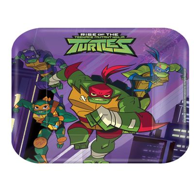 amscan (PKT) Rise of The TMNT Square Paper Plates 18cm (8 pk)