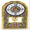 ART ESCUDELLERS Clock/Wall Clock Model 03, Decorative Ceramic Clock for Hanging Handpainted with The Dry Rope (cuerda seca) Technique Gold of 24 K (Carat). 4,53" x 7,28" x 1,57" view 2