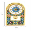 ART ESCUDELLERS Clock/Wall Clock Model 01, Decorative Ceramic Clock for Hanging Handpainted with The Dry Rope (cuerda seca) Technique Gold of 24 K (Carat). 4,53" x 7,28" x 1,57" view 4