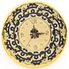 ART ESCUDELLERS Clock/Wall Clock Model 16, Decorative Ceramic Clock for Hanging Handpainted with The Dry Rope (cuerda seca) Technique Gold of 24 K (Carat). 24cm Diameter (9,45"). view 1