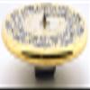 ART ESCUDELLERS Clock/Wall Clock Model 16, Decorative Ceramic Clock for Hanging Handpainted with The Dry Rope (cuerda seca) Technique Gold of 24 K (Carat). 24cm Diameter (9,45"). view 2
