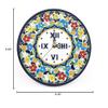 ART ESCUDELLERS Clock/Wall Clock Model 02, Decorative Ceramic Clock for Hanging Handpainted with The Dry Rope (cuerda seca) Technique Blue. 21,5cm Diameter (11,42"). view 4