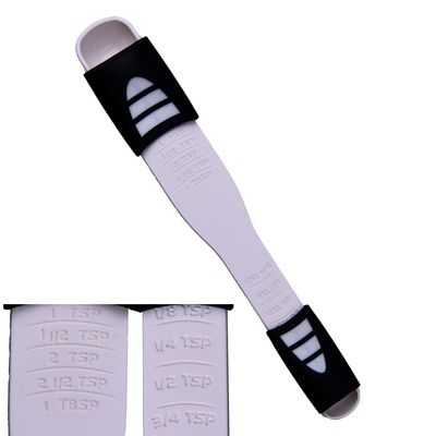 Adjustable Measuring Spoon White,Creative Double End Adjustable Scale, Eight Stalls Measuring Spoon,Measuring Dry/Semi-Liquid Ingredients,Metering Spoon for Baking,Cooking,Coffee,Sugar,Salt,Powder.