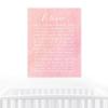 Andaz Press Personalized Unframed Baby Kids Room Nursery Wall Art, 8.5x11-inch, May Angels Guide You Blessing, Watercolor PInk, 1-Pack, Custom Girls Baptism Christening Gift Ideas view 1