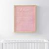 Andaz Press Personalized Unframed Baby Kids Room Nursery Wall Art, 8.5x11-inch, May Angels Guide You Blessing, Watercolor PInk, 1-Pack, Custom Girls Baptism Christening Gift Ideas view 3
