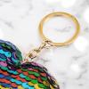 12 Pack Gliiter Heart Sequin Key Chain, Flip Sequins Key Ring Charm, Birthday, Wedding, Party Favors, Gifts view 2