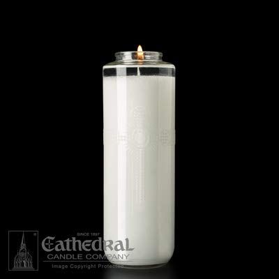 8 Day SacraLite Glass Sanctuary Light (Not Beeswax, Bottle Style, Box of 12)