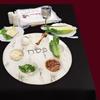12" White Marble Design Ceramic Passover Seder Plate view 3