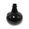 Schooner Bay Co. 8" Hand Blown Antique Dark Green Thick Glass Onion Bottle Reproduction view 4