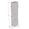 Meble Furniture Wall Mounted Bookcase Cabinet (Type-42) - Rectangular Shape Modern Floating Storage Bookcase - Durable Wooden Fly Modular Cabinet with High Gloss Finish - White view 2