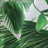 Ambesonne Palm Leaf Bedspread Set, Realistic Vivid Leaves of Palm Tree Growth Ecology Botany Themed Print, 3 Piece Decorative Bedding Coverlet and 2 Pillow Shams, Twin Size, Fern Green White view 3