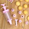 Sisileeda 8-Piece Plastic Pink Round Cake Piping Tip Set - Icing Piping Syringe Gun - Cake Decorating Tool Set view 2