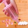 Sisileeda 8-Piece Plastic Pink Round Cake Piping Tip Set - Icing Piping Syringe Gun - Cake Decorating Tool Set view 3