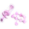 Sisileeda 8-Piece Plastic Pink Round Cake Piping Tip Set - Icing Piping Syringe Gun - Cake Decorating Tool Set view 4