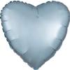 Anagram 18" Heart-Satin Luxe Pastel Foil Balloon, Light Blue view 1
