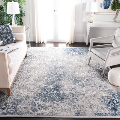 SAFAVIEH Area Rug 8x10 - Invista Collection - Large - Grey & Blue, Modern Abstract Design, Non-Shedding & Easy Cleaning, Ideal for Living Room, Bedroom, Office, Dining Space (INV403M)