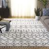 SAFAVIEH Area Rug 8x10 - Berber Fringe Shag Collection - Large - Cream & Dark Grey, Moroccan Design, Non-Shedding & Easy Cleaning, Thick Pile, Ideal for Living Room, Bedroom, Dining Space (BFG516A) view 1
