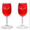 Aaron's Etching 2 Personalized Etched Moose Couple Heart 8oz Glass Toasting Champagne Wedding or Anniversary Flute Glasses view 1