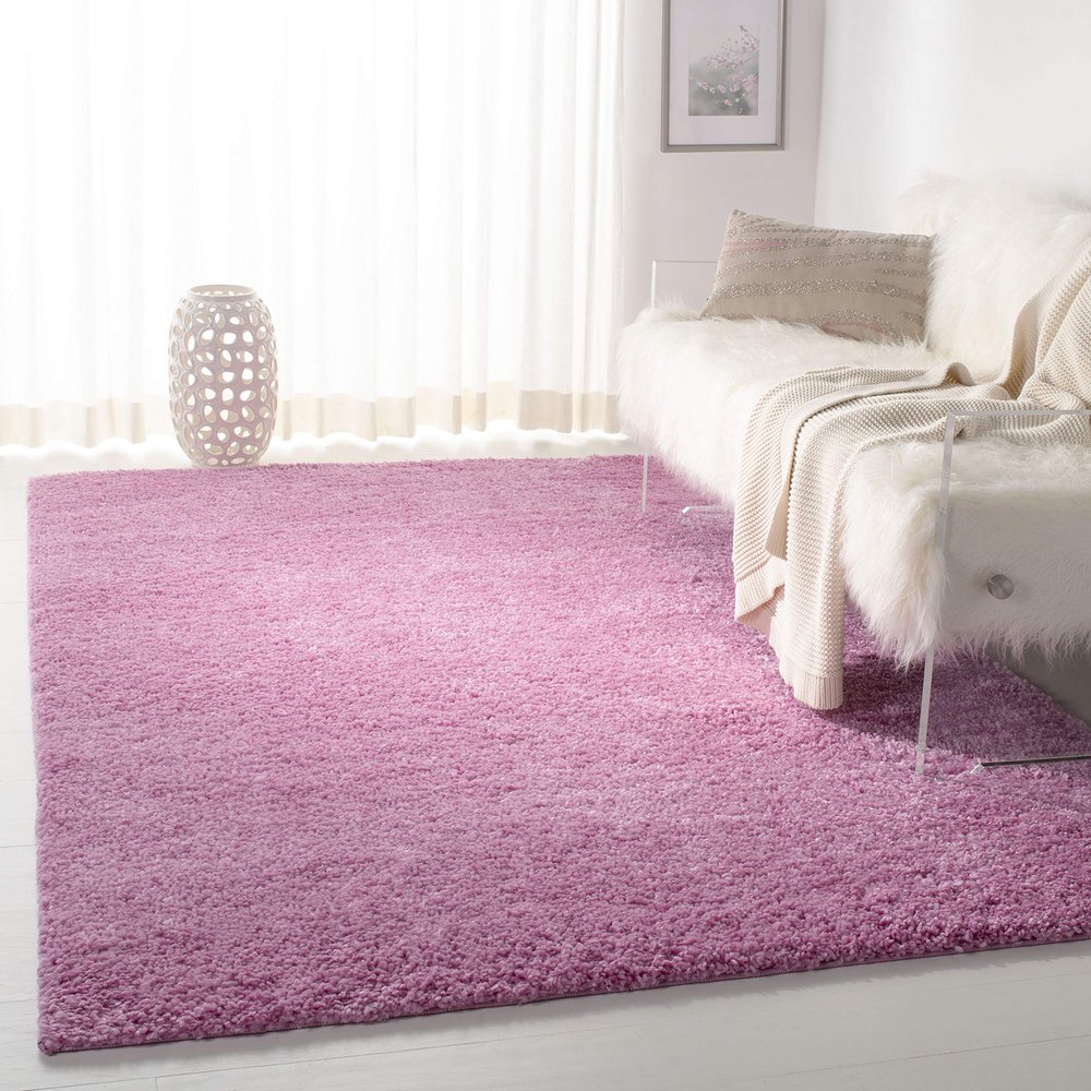 SAFAVIEH Area Rug 8x10 - August Shag Collection - Large - Pink, Solid Pattern, Non-Shedding & Easy Cleaning, Plush Thick Pile, Ideal for Living Room, Bedroom, Dining Space (AUG900X)