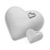 Elegant Heart Shaped Ceramic Cremation urn for Ashes.Unique Memorial Adult Funeral Urn (Gray+Keepsake) view 1