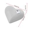 Elegant Heart Shaped Ceramic Cremation urn for Ashes.Unique Memorial Adult Funeral Urn (Gray+Keepsake) view 3