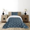 Ambesonne Lighthouse Bedspread Set, Nautical Pattern Life and Marine Architecture Navigation Print, 3 Piece Decorative Bedding Coverlet and 2 Pillow Shams, Twin Size, Dark Sky Blue White and Ruby view 2
