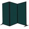 Versare QuickWall Folding Portable Partition | Wheels or Stationery Option | Durable Privacy Room Divider Screen | Made in USA | Black Frame | 8'4" x 6'8" Royal Blue Fabric Panels view 3