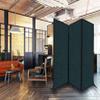Versare QuickWall Folding Portable Partition | Wheels or Stationery Option | Durable Privacy Room Divider Screen | Made in USA | Black Frame | 8'4" x 6'8" Royal Blue Fabric Panels view 4