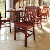 EMMA + OLIVER School House Back Mahogany Wood Chair view 1