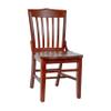 EMMA + OLIVER School House Back Mahogany Wood Chair view 3