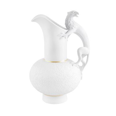 Vista Alegre Gryphus Hand-painted Porcelain Enhanced with Gold Pitcher