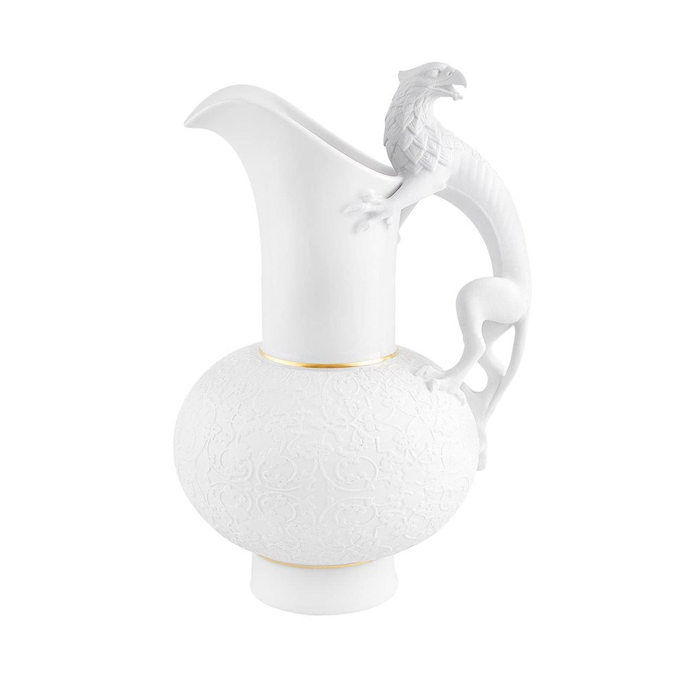 Vista Alegre Gryphus Hand-painted Porcelain Enhanced with Gold Pitcher