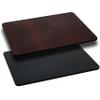 EMMA + OLIVER 30"x60" Rectangular Black/Mahogany Reversible Laminate Table Top view 1
